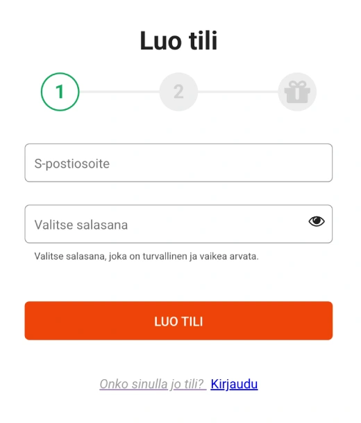 Rekisteröityminen LeoVegas Suomi